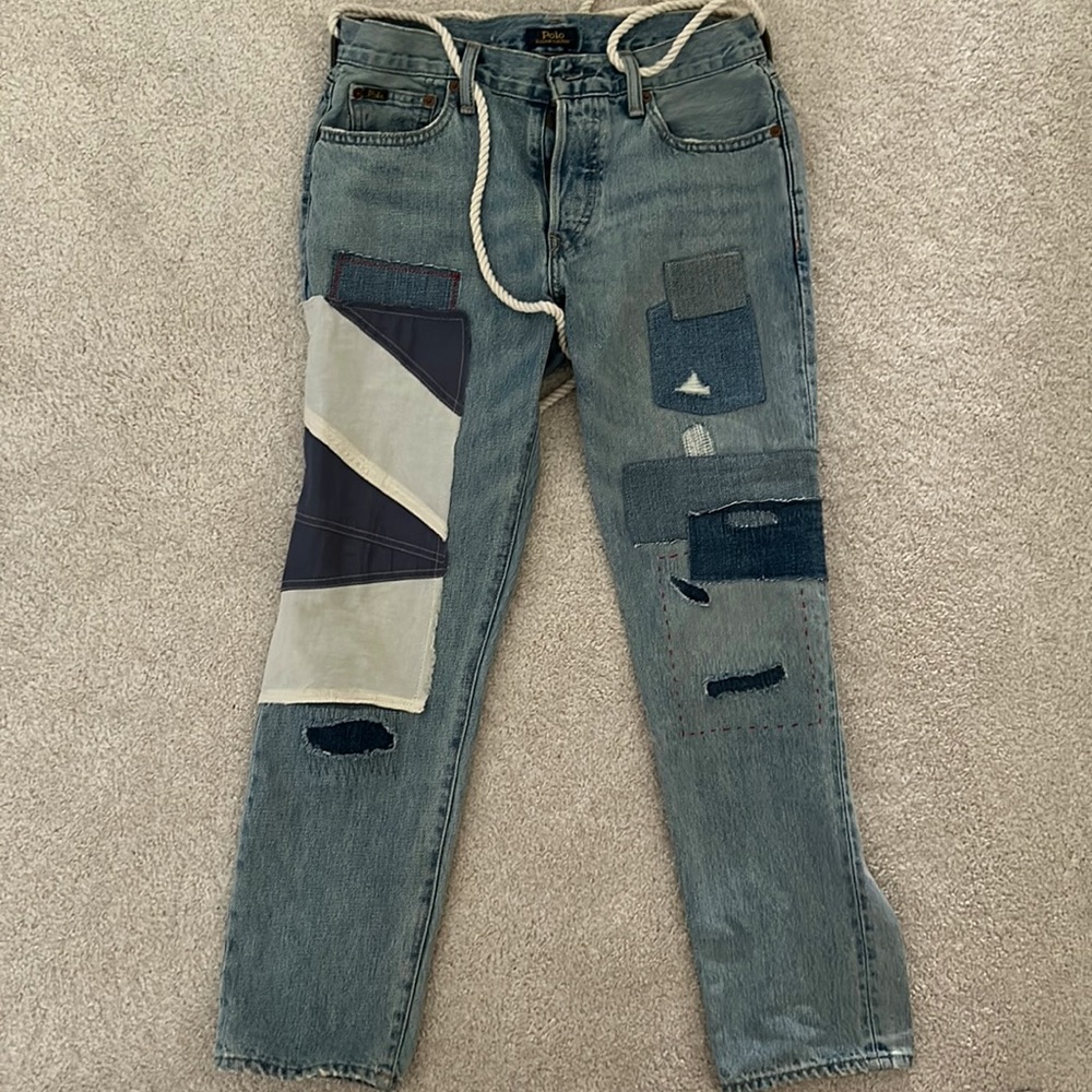 Ralph Lauren Jeans size 27, Authentic Denim, Sailor patchwork, midrise